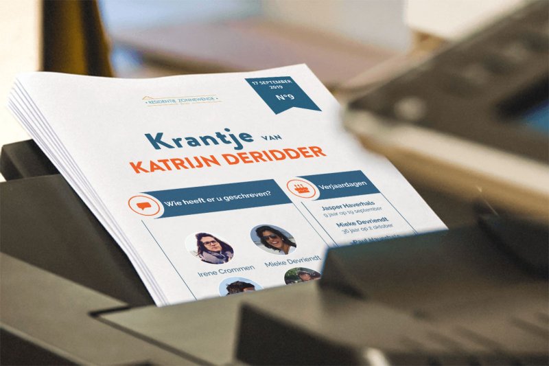printer krantjes bewoners